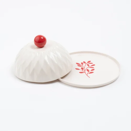 Mori Ceramic - Florist Kapaklı Sunum Tabağı
