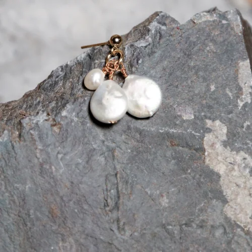 Gazelle Jewelry - Bernadette-baroque Pearl Dangle Earrings