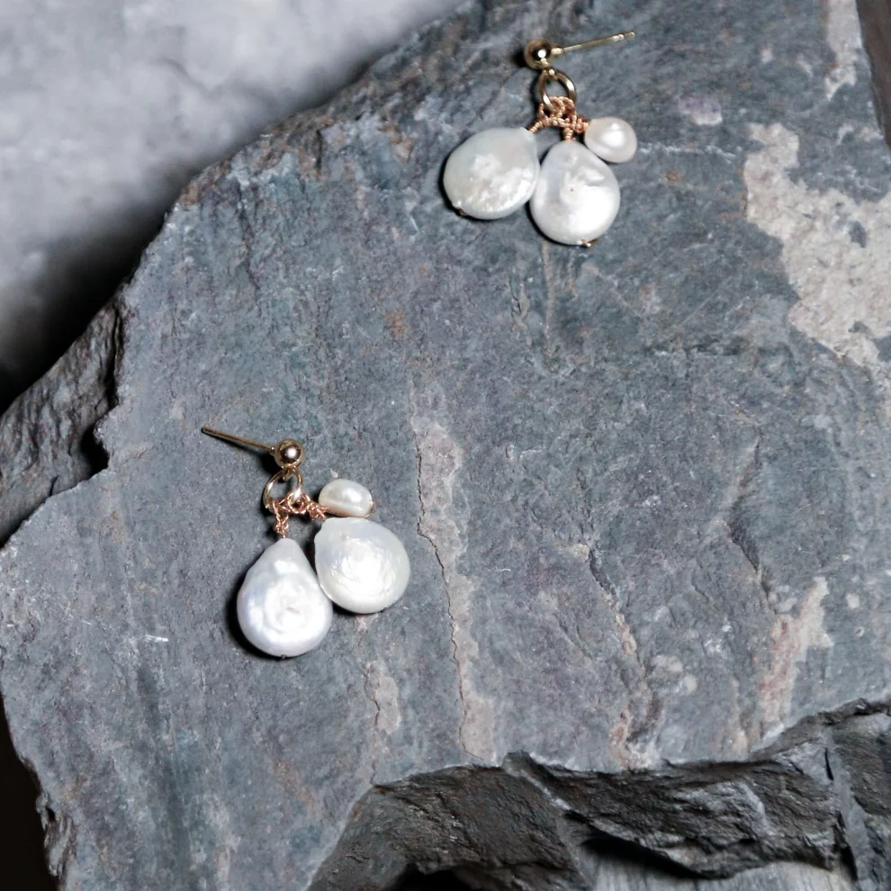 Gazelle Jewelry - Bernadette-baroque Pearl Dangle Earrings