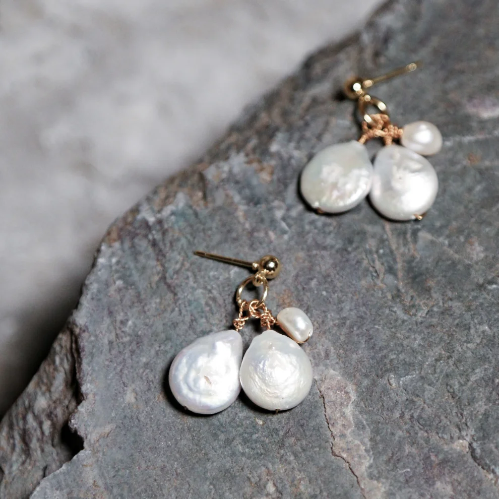 Gazelle Jewelry - Bernadette-baroque Pearl Dangle Earrings