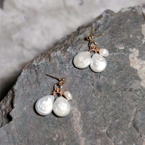 Gazelle Jewelry - Bernadette-baroque Pearl Dangle Earrings