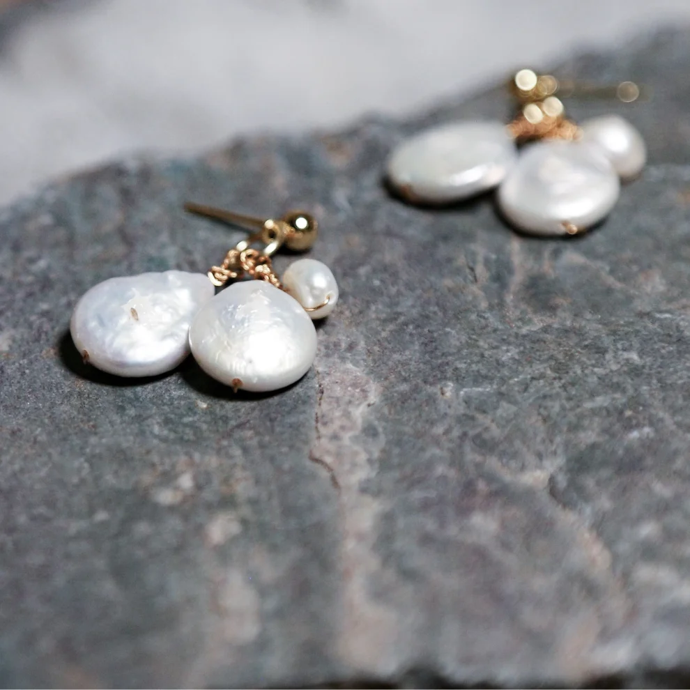 Gazelle Jewelry - Bernadette-baroque Pearl Dangle Earrings