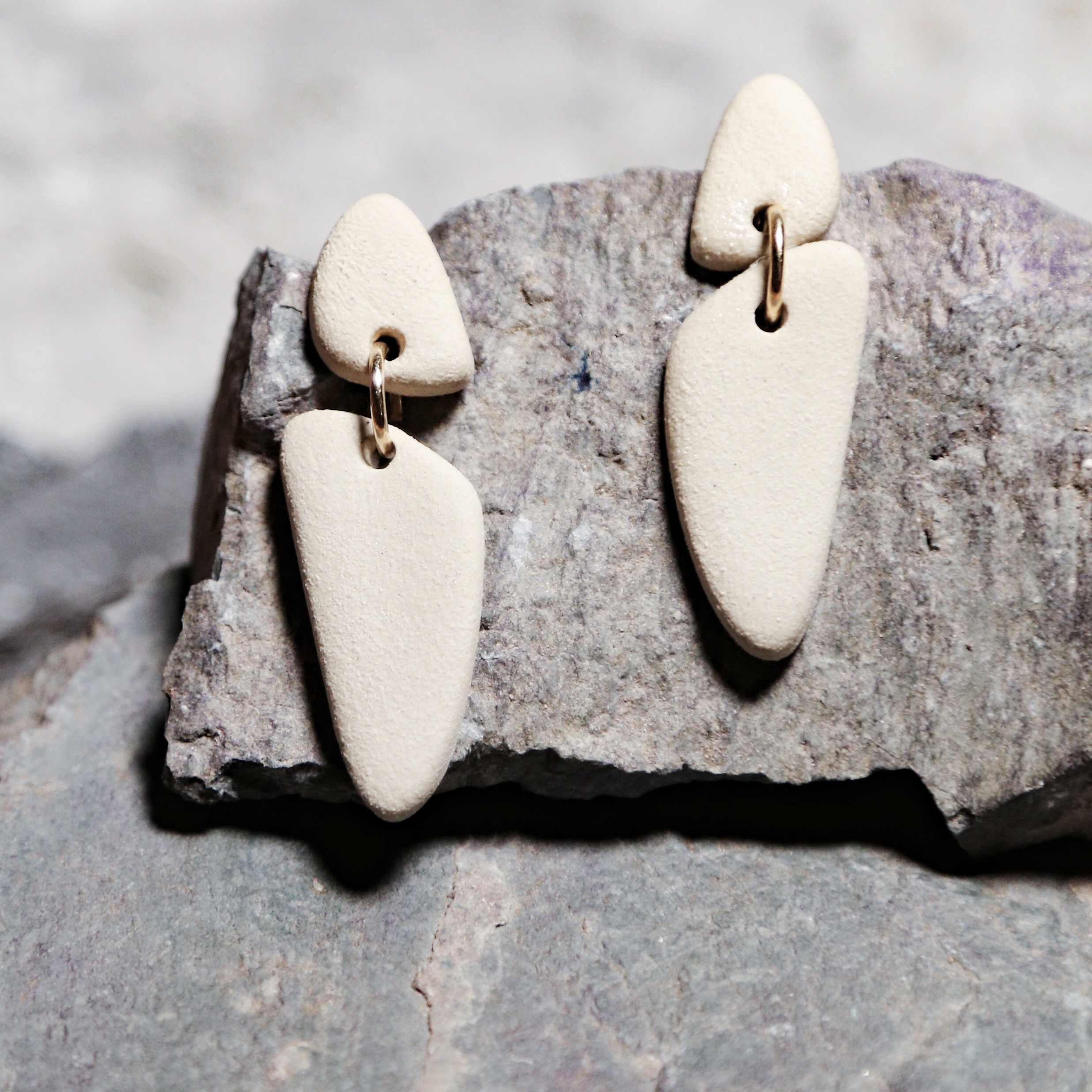 Charlotte-handmade Stoneware Ceramic Earrings