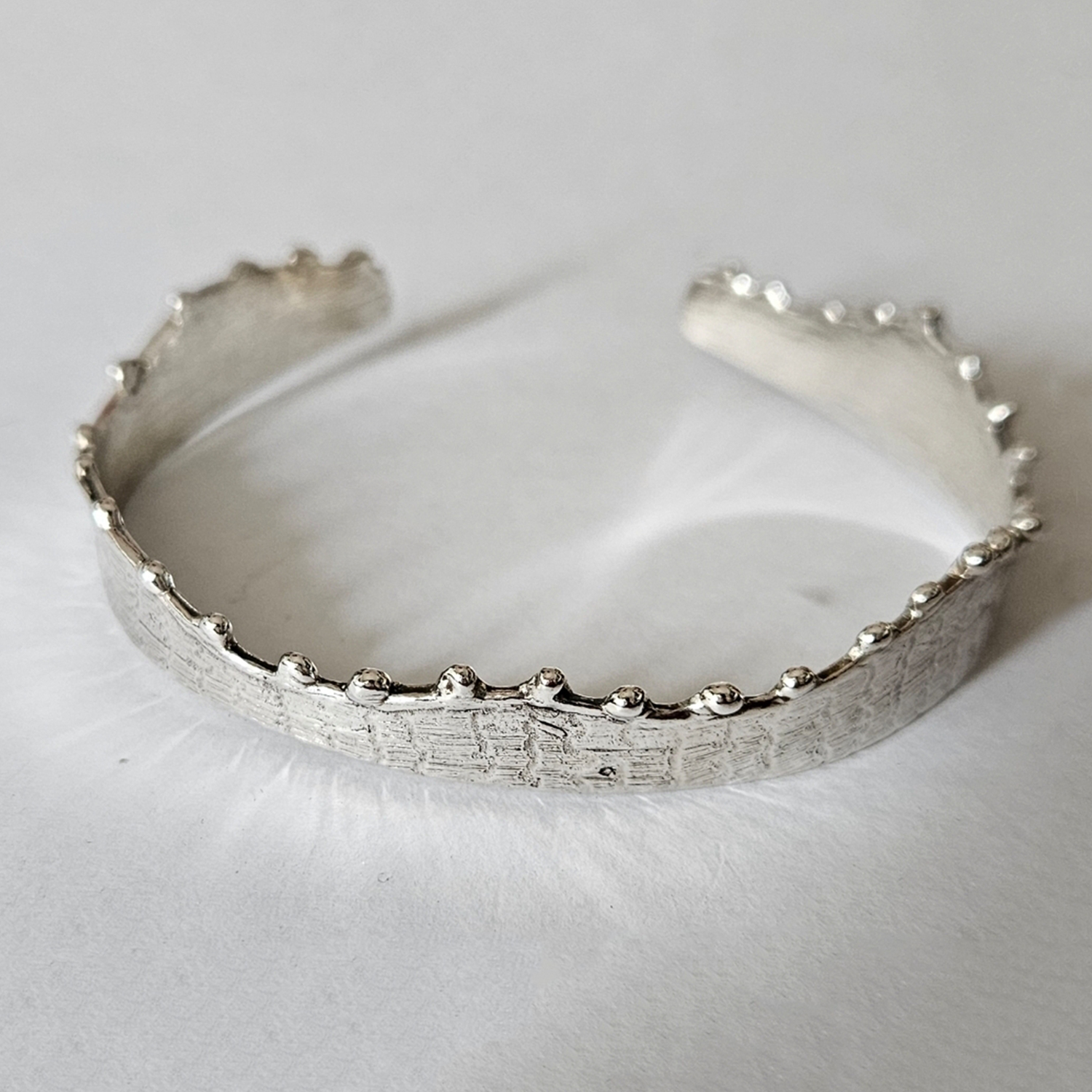 Wavy Silver Cuff Bracelet