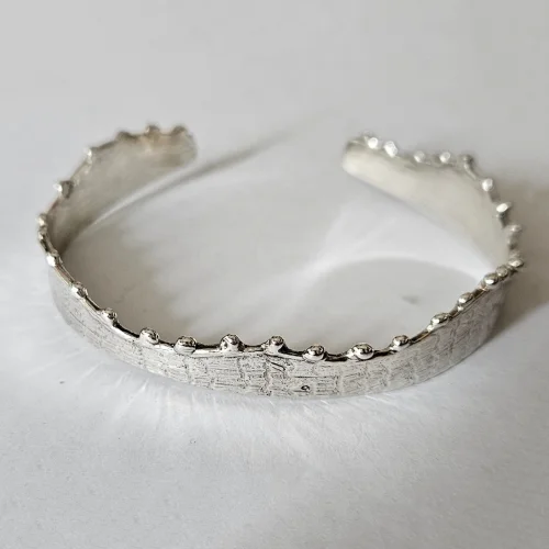 Pik Takı Tasarımı - Wavy Silver Cuff Bracelet