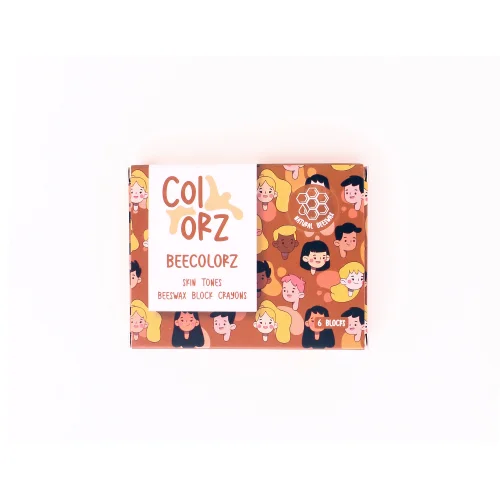 Colorz Doğal Boyalar - Natural Beeswax Block Crayon Set 6 Skin Tones