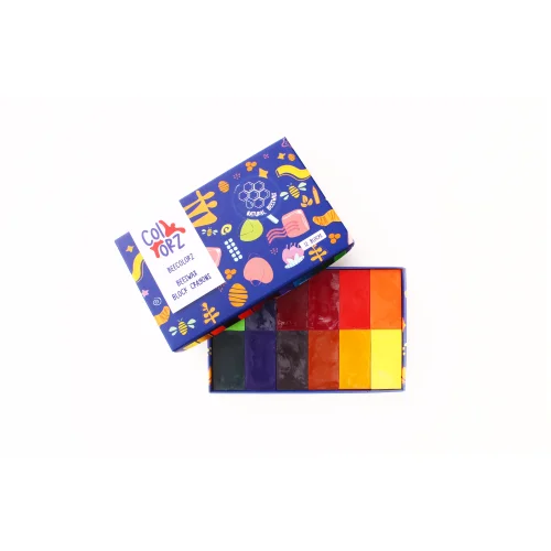 Colorz Doğal Boyalar - Block Beeswax Crayon Set 12 Colors