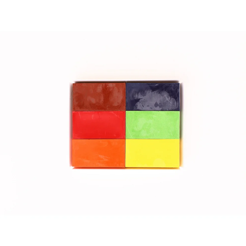 Colorz Doğal Boyalar - Sert Blok Pastel Seti 6 Renk