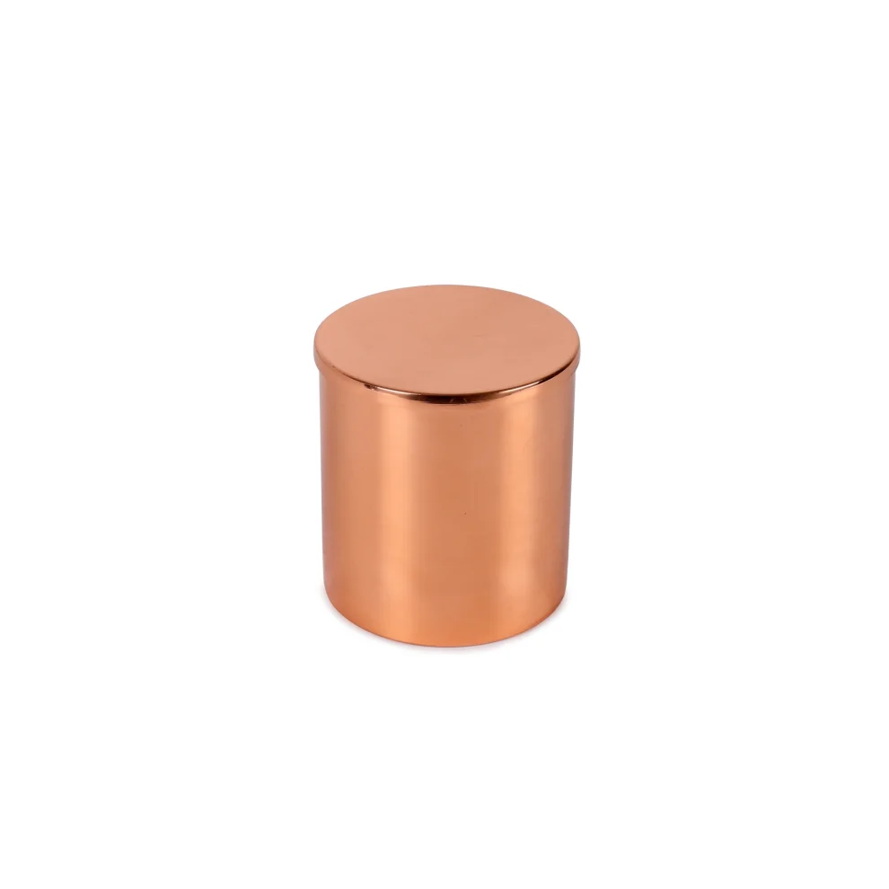 Ebru Sayer Art & Design - Fortuna3- Aromatherapy Soy Wax Candle In Matte Copper Container-i