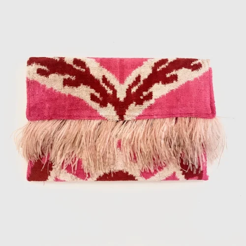 Haane Design - Silk Velvet Ikat Clutch Bag