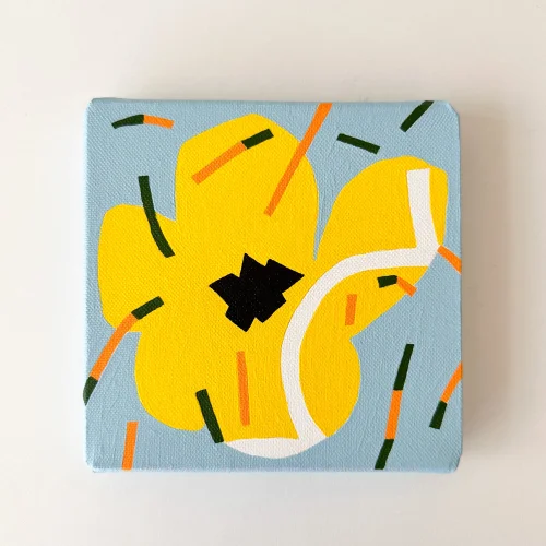 Jun Objects - Daisy Mini Acrylic Canvas / Painting