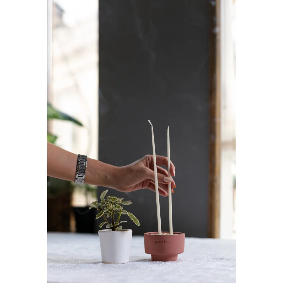 Present Inn - Temple | Ceramic Candle & Incense Holder