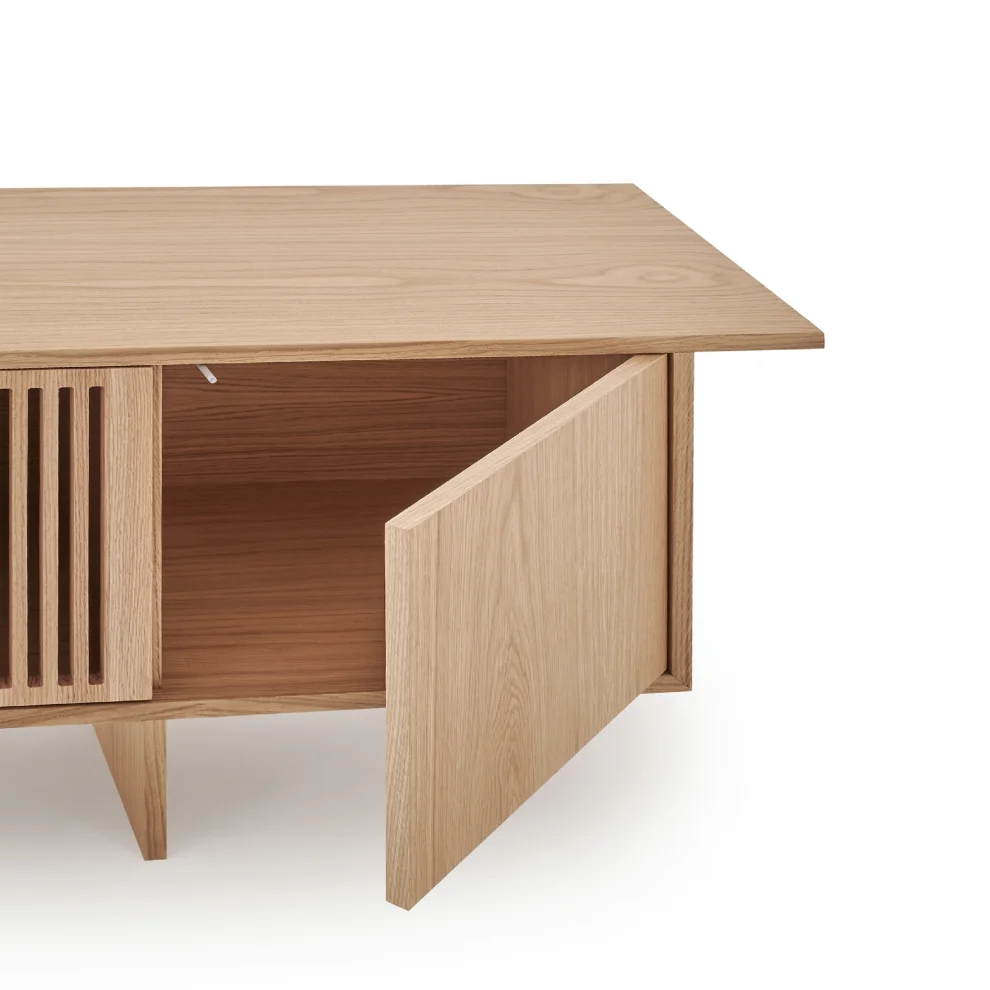 Fhurn Design Studio - Kano Solid Oak Media Stand