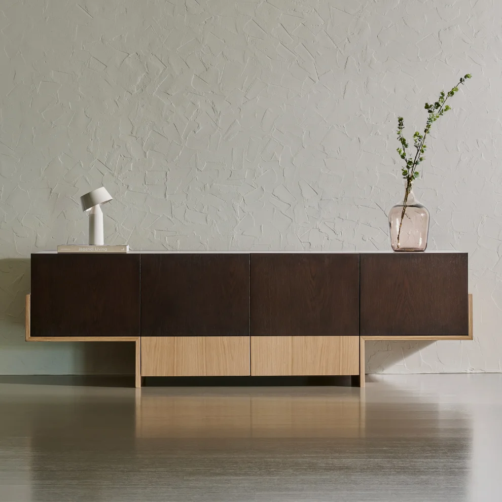 Fhurn Design Studio - Vok Walnut Media Stand