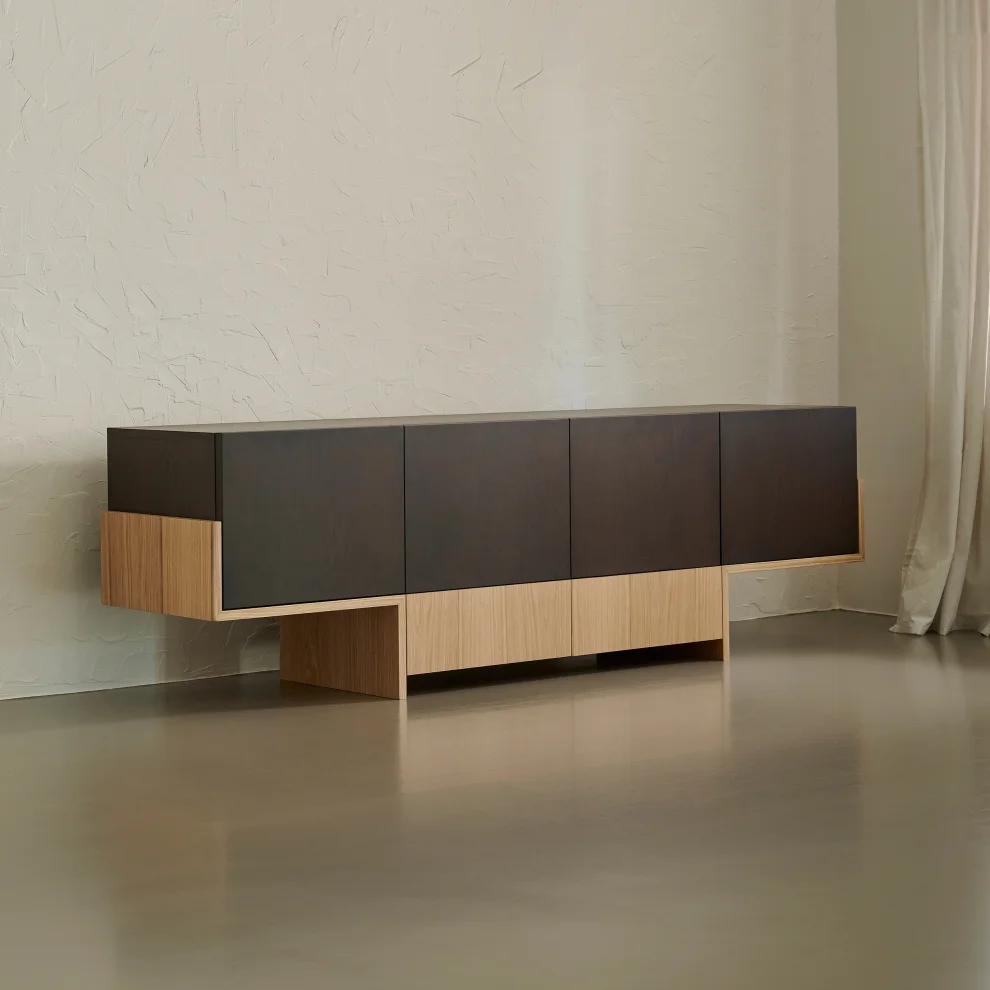 Fhurn Design Studio - Vok Walnut Media Stand