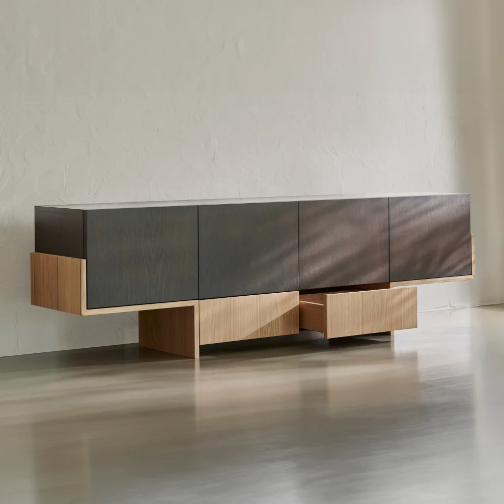 Fhurn Design Studio - Vok Walnut Media Stand