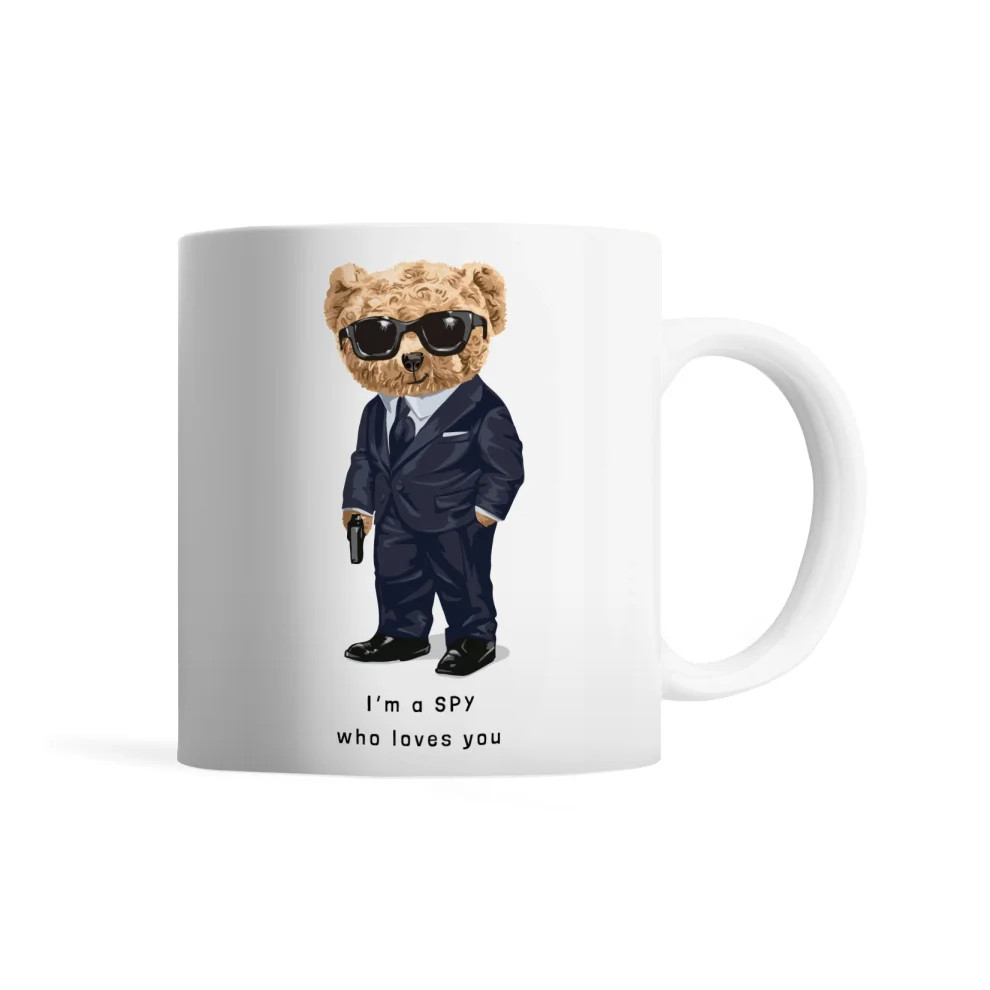 Tatlistan - Teddy Bear | I'm A Spy - Mug Glass