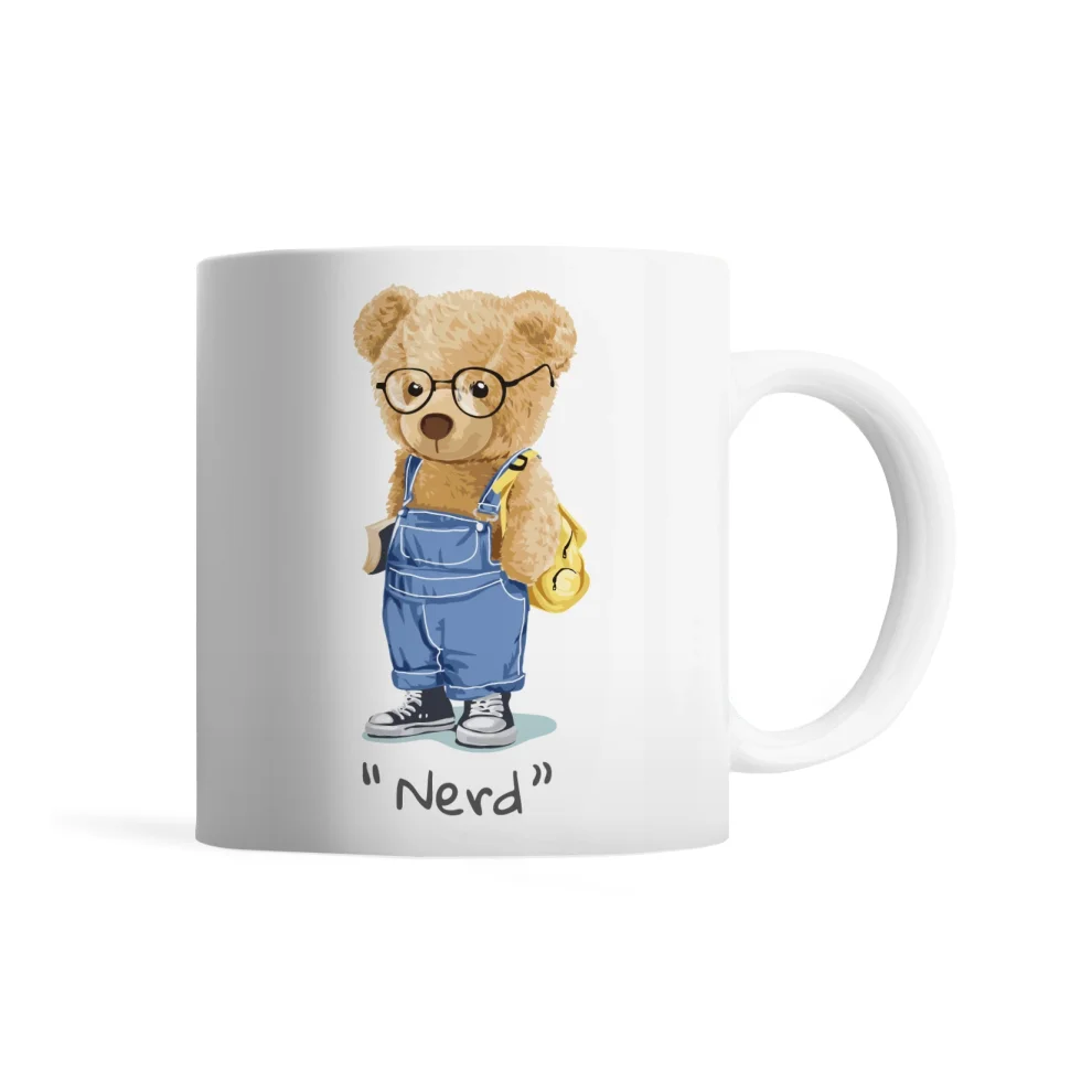 Tatlistan - Teddy Bear | Nerd - Mug Glass