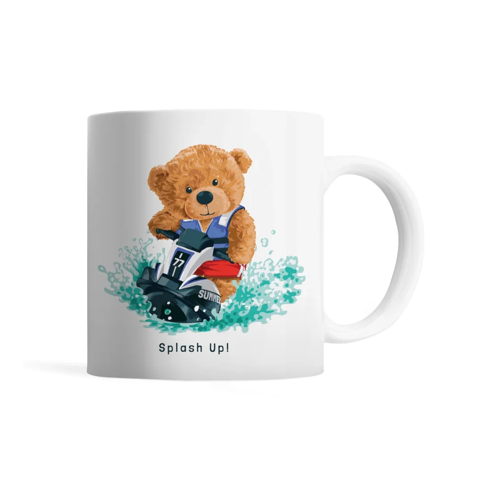 Tatlistan Teddy Bear Splash Up Mug Glass hipicon