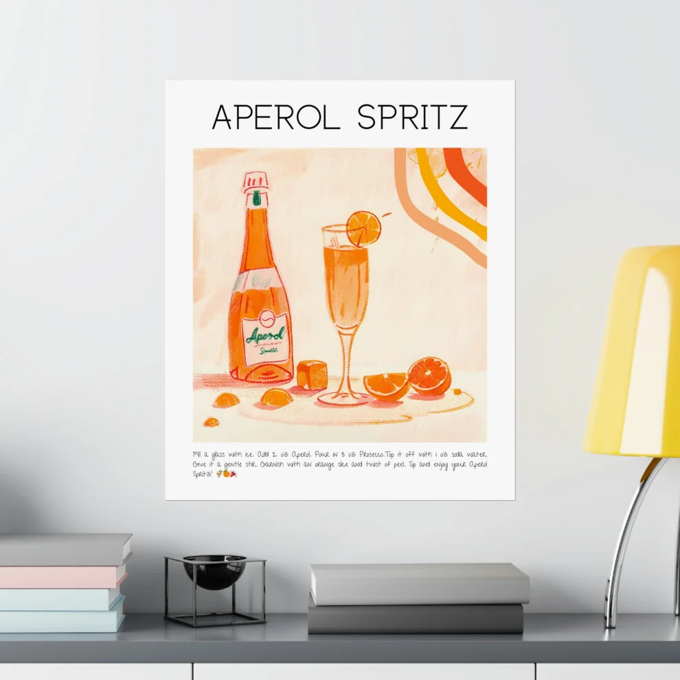 Muff Atelier - Aperol Spritz Cocktail Art Print