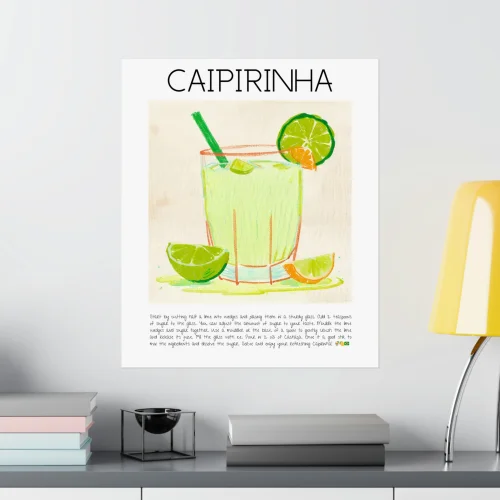 Muff Atelier - Caipirinha Cocktail Art Print Poster