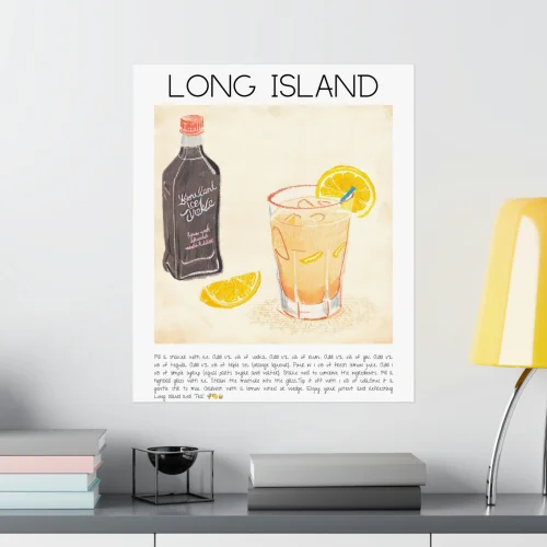 Muff Atelier - Long Island Ice Tea Cocktail Art Print