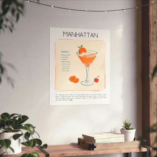 Muff Atelier - Manhattan Cocktail Art Print Poster