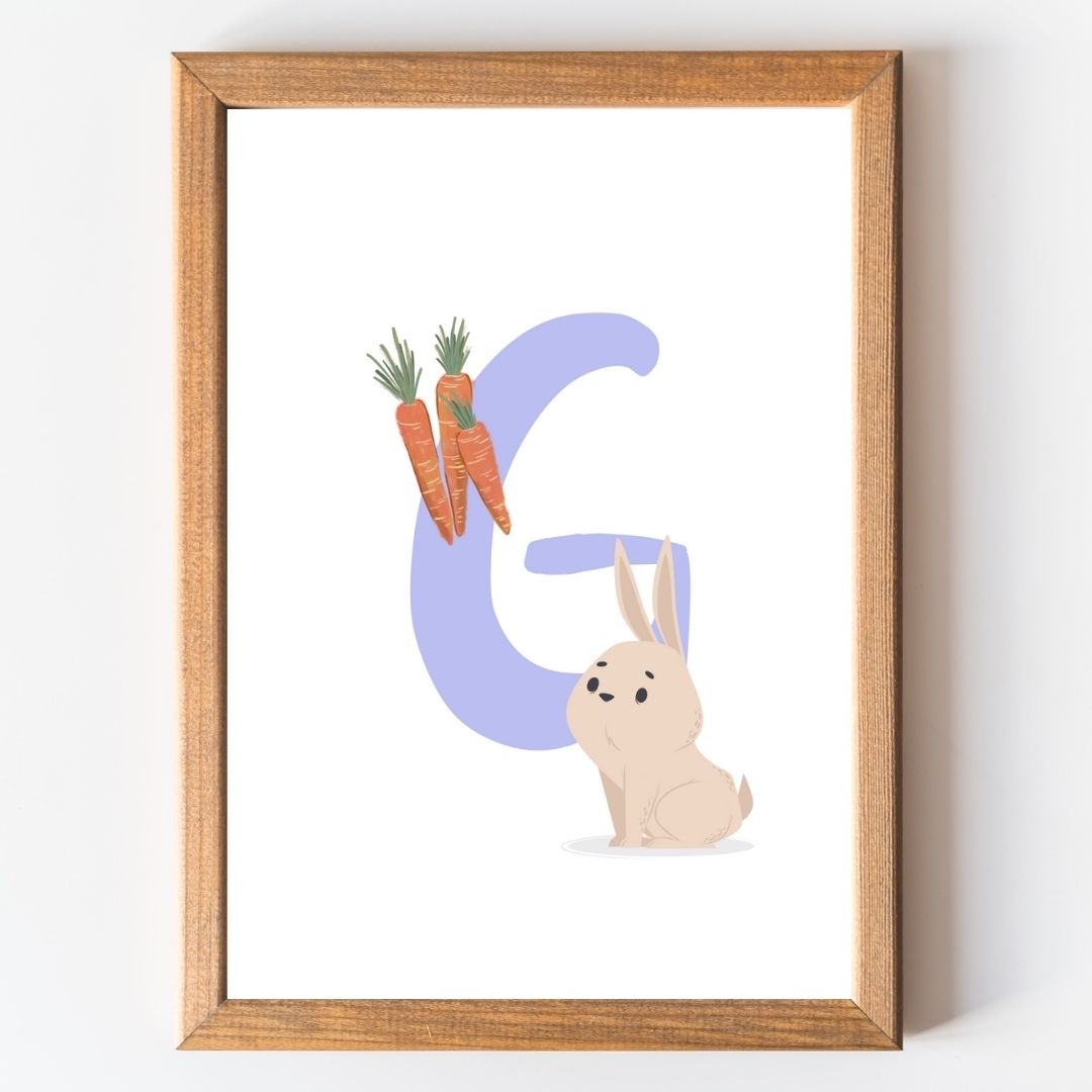 Unique G Letter Poster