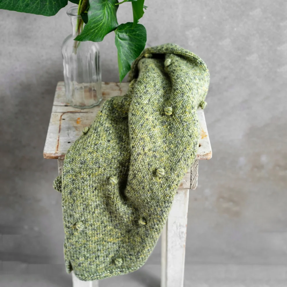 Cooperative Studio - Hand Knitted Wool Baby & Knee Blanket Tohum Shawl