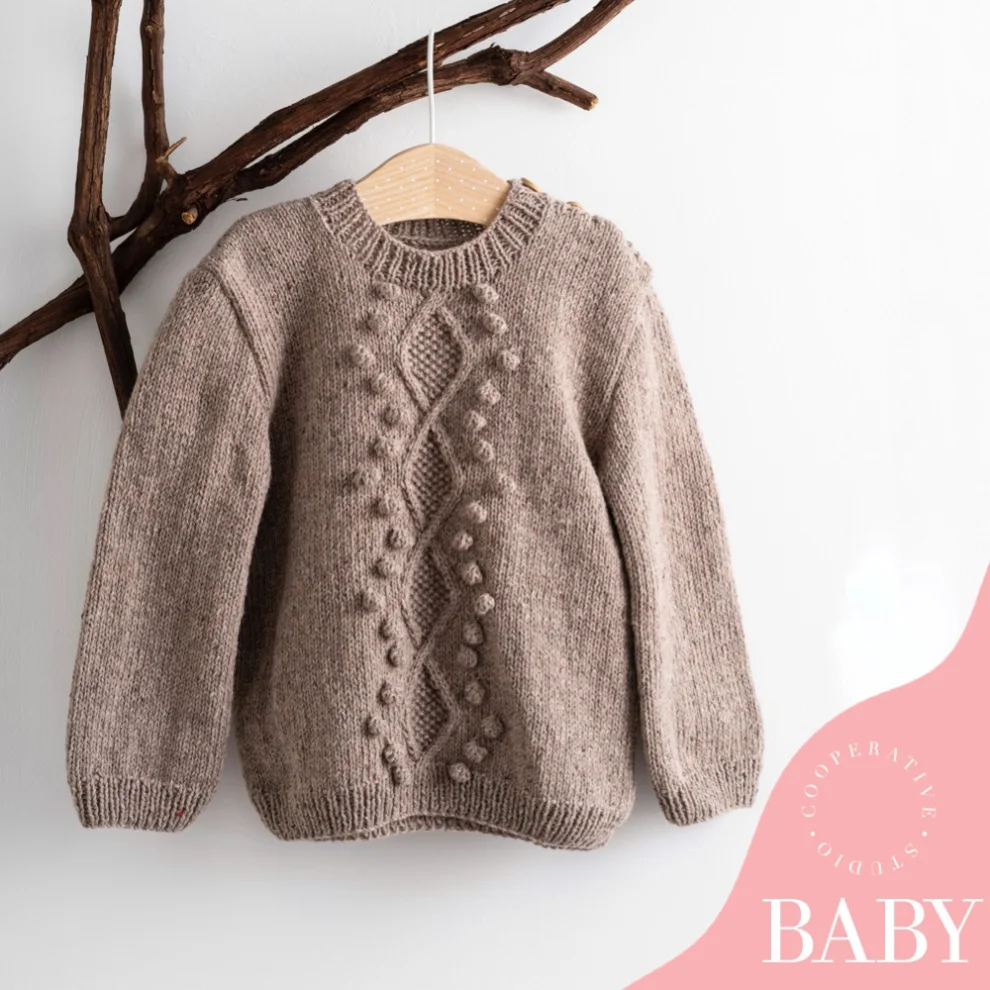 Cooperative Studio - Hand Knitted Soft Merino Wool Baby Sweater Warm Meric Sweater