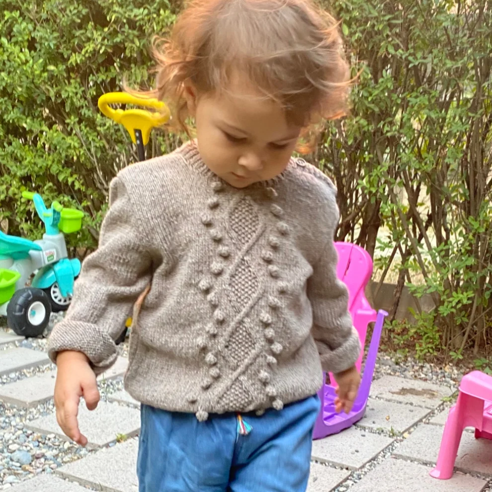 Cooperative Studio Hand Knitted Soft Merino Wool Baby Sweater Warm