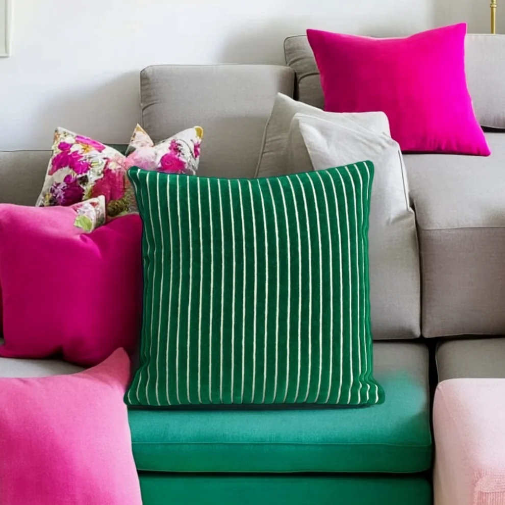 Miliva Home - Velvet Stripes Throw Pillow Cover