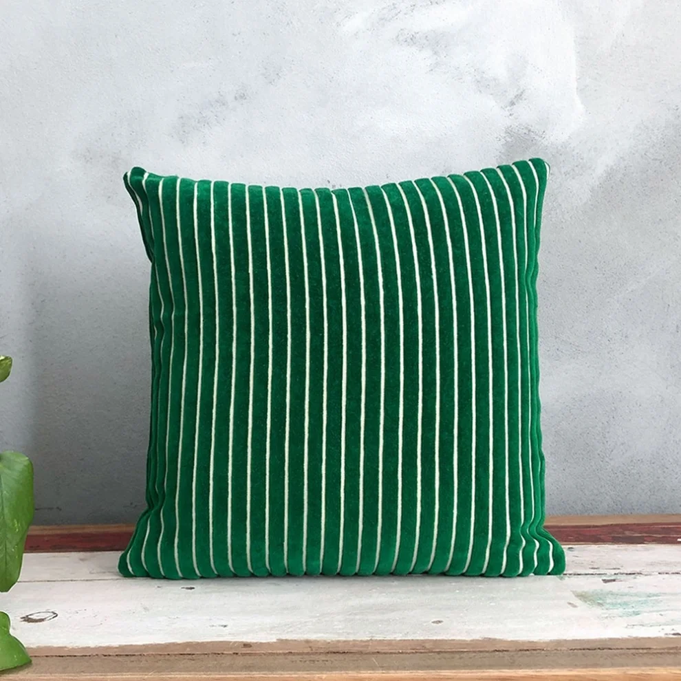 Miliva Home - Velvet Stripes Throw Pillow Cover