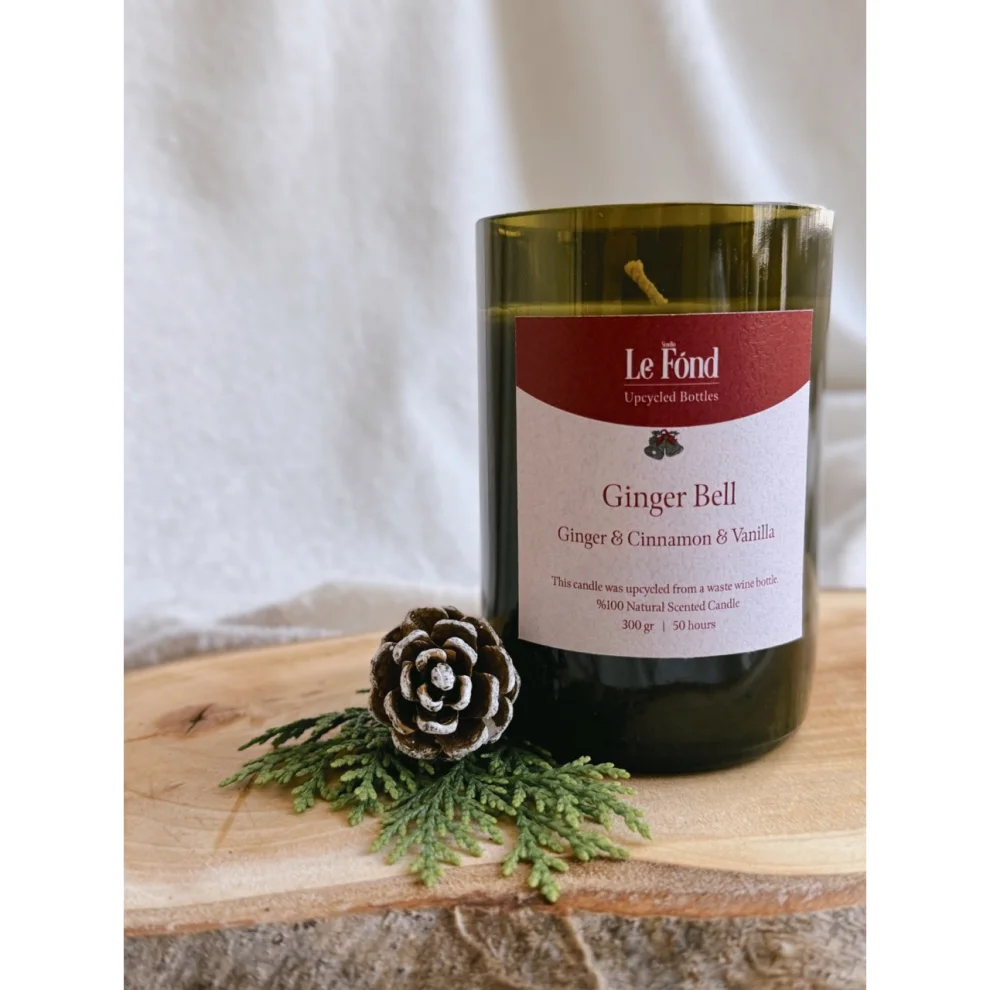 Studio Le Fond - Upcycled Bottle Candle - Ginger Bell