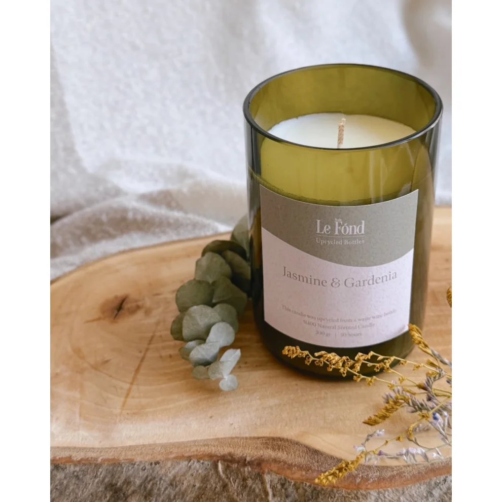 Studio Le Fond - Upcycled Bottles Candle - Jasmine & Gardenia