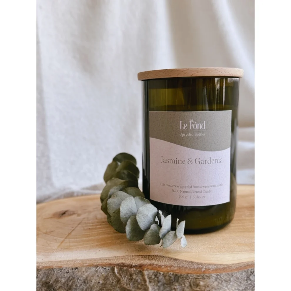 Studio Le Fond - Upcycled Bottles Candle - Jasmine & Gardenia