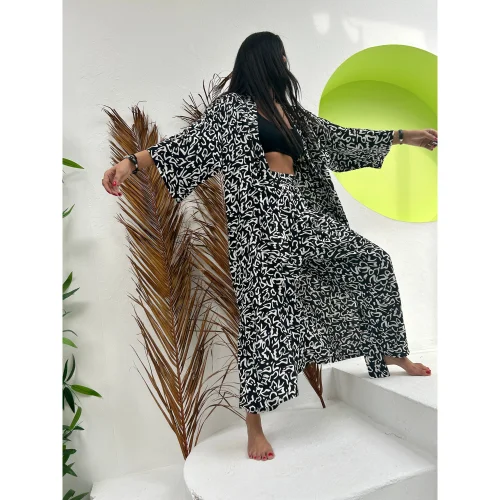 Hangout Design Store - Bianca Rayon İpek Uzun Kimono