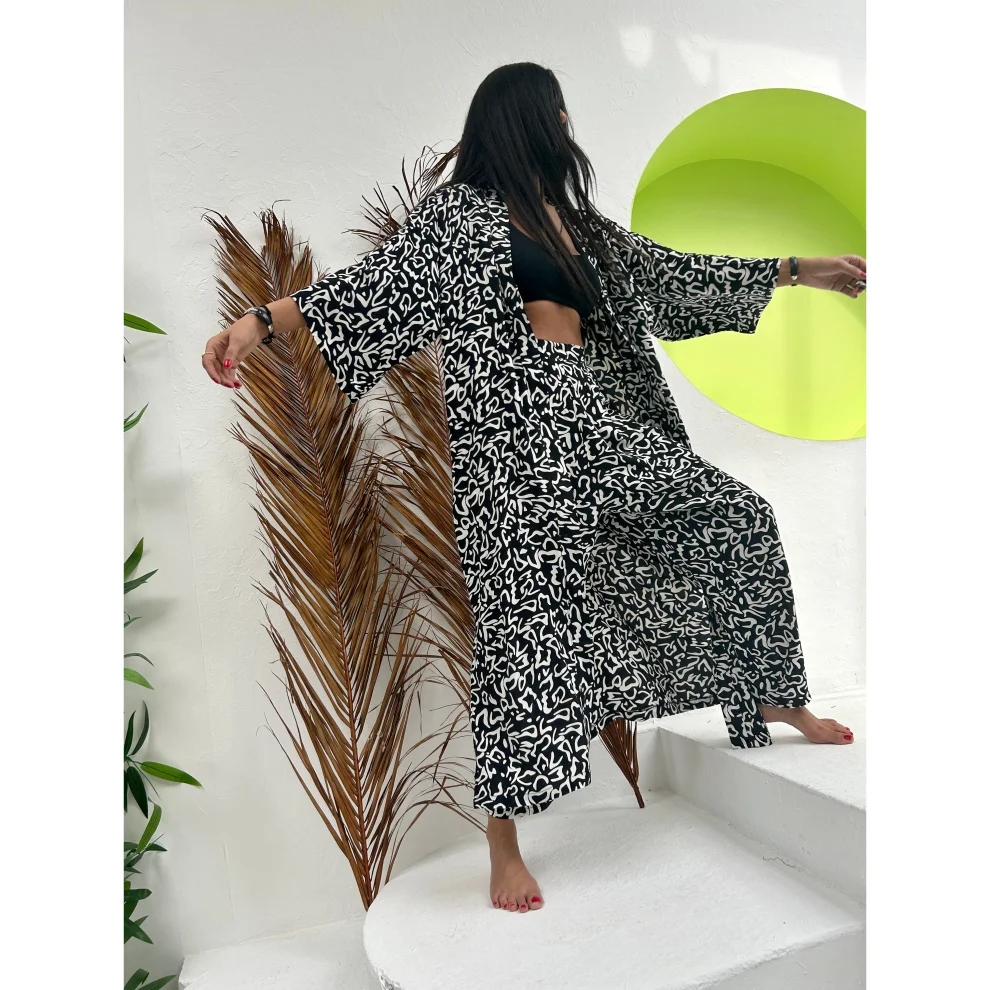 Hangout Design Store - Bianca Silk Satin Long Kimono