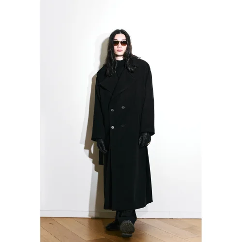 Agic - Double Breasted Long Stitched Coat