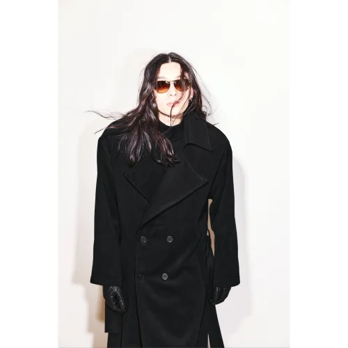 Agic - Double Breasted Long Stitched Coat