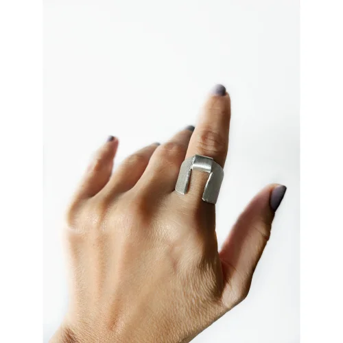 Pik Takı Tasarımı - Wide Adjustable Silver Ring