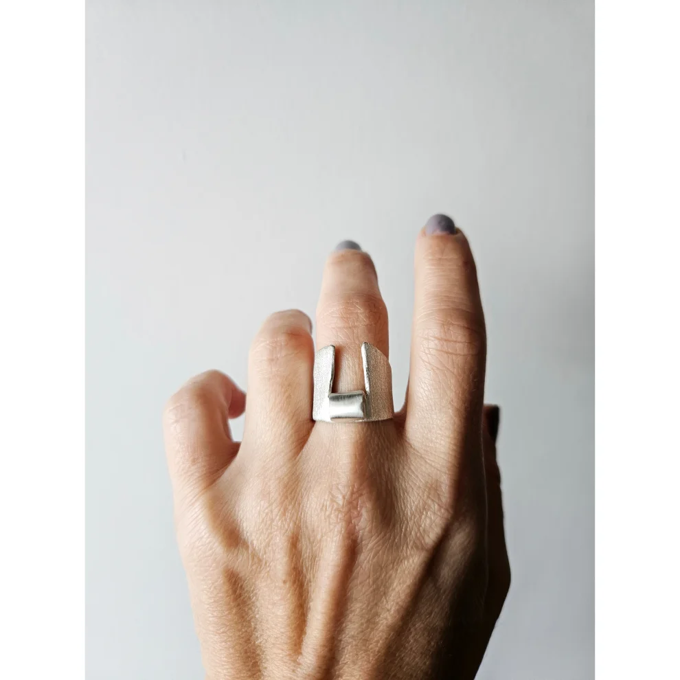 Pik Takı Tasarımı - Wide Adjustable Silver Ring