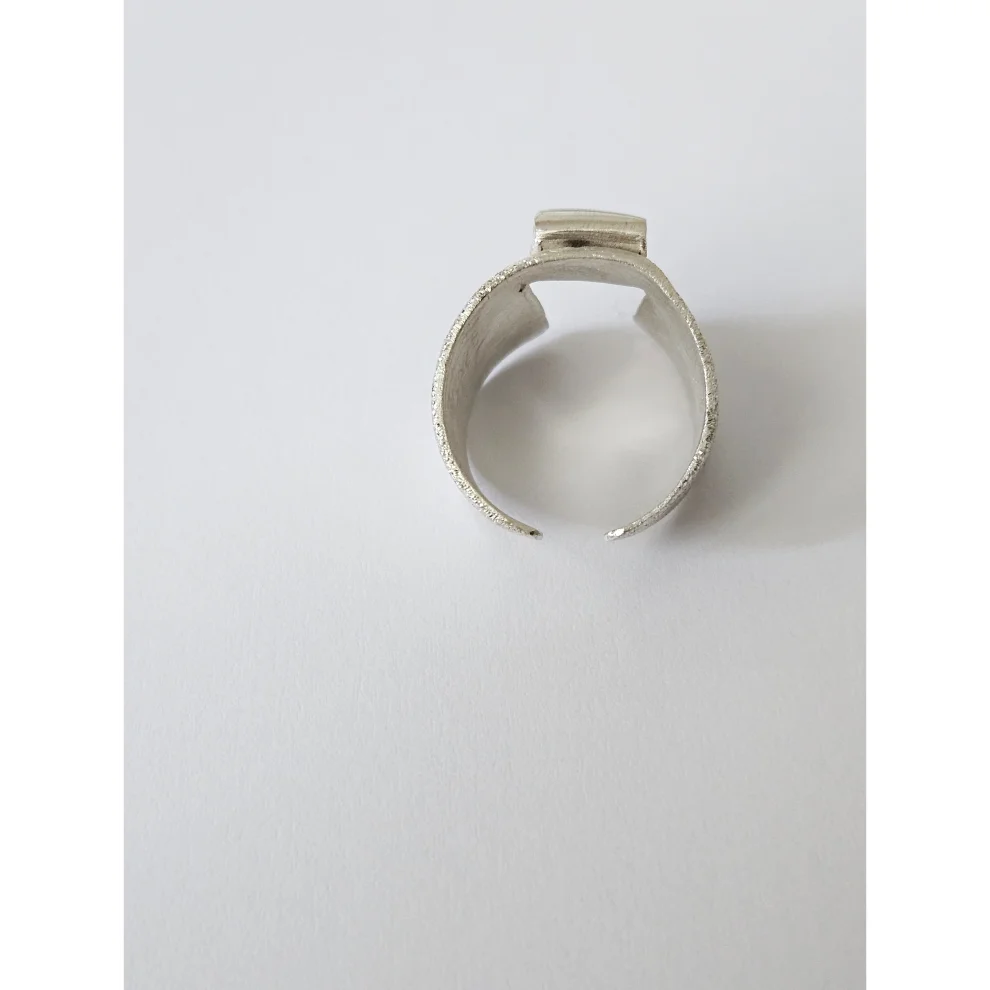 Pik Takı Tasarımı - Wide Adjustable Silver Ring