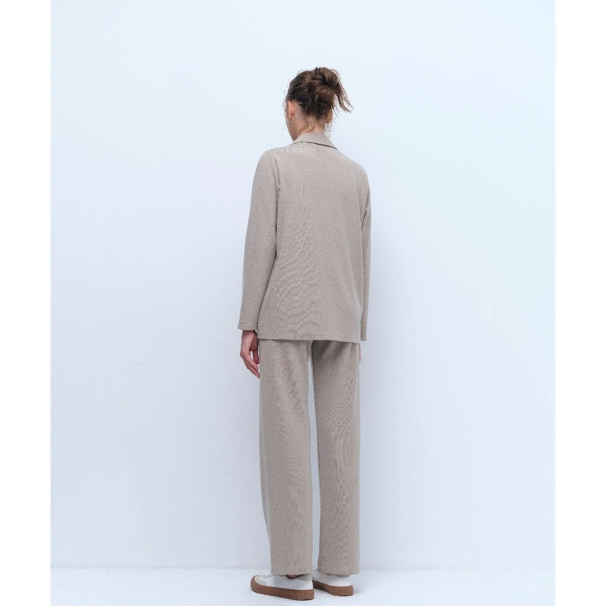S.Simple - Joan Wide Leg Waist Tire Tracksuit 34 Beige | hipicon