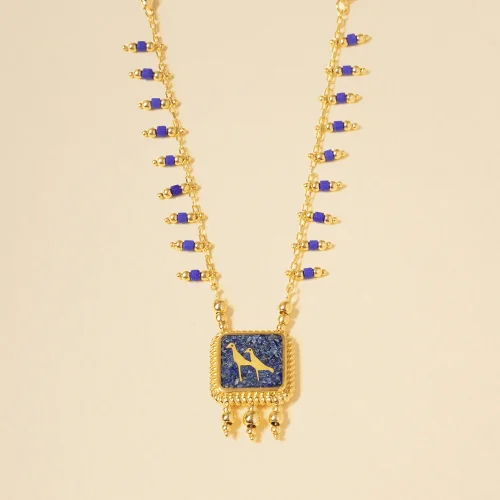 Luna Merdin  - Lapis Crane Necklace