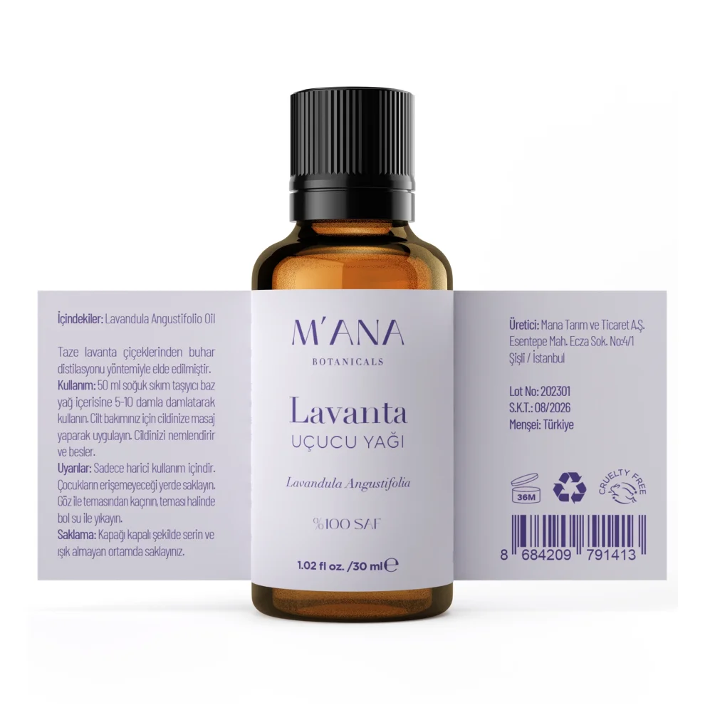 Mana Botanicals - Lavanta Uçucu Yağı Saf 30 Ml