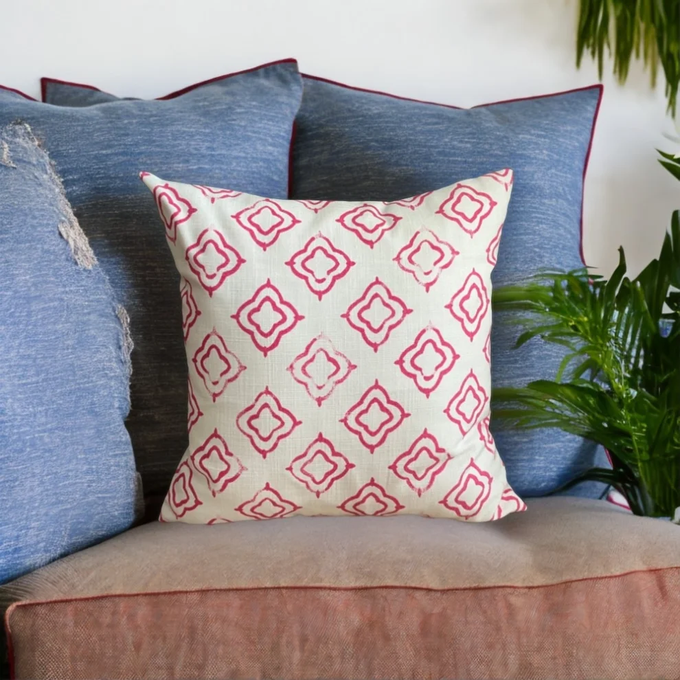 Miliva Home - Block Print Throw Pillow Cover