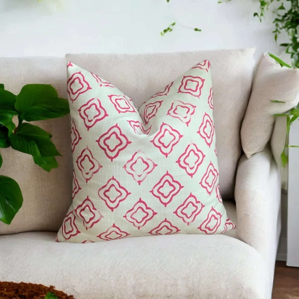 Miliva Home - Block Print Throw Pillow Cover