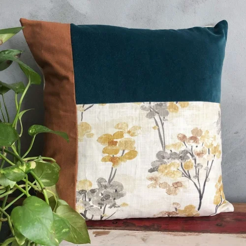 Miliva Home - Floral Patchwork Design Throw Pillow Cover