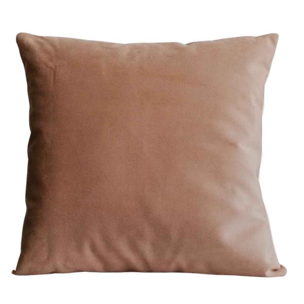 Velvet & Raw Linen Throw Pillow Cover